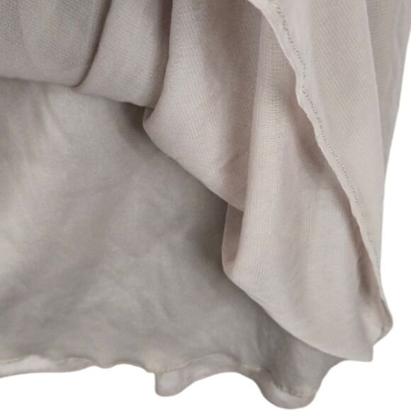 David's Bridal Short Lace Mesh Dress with Halter Neckline Biscotti Beige Size 16 - Picture 7 of 14